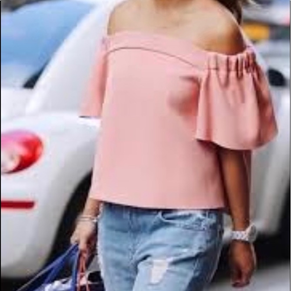 Topshop off Shoulder Crop Top